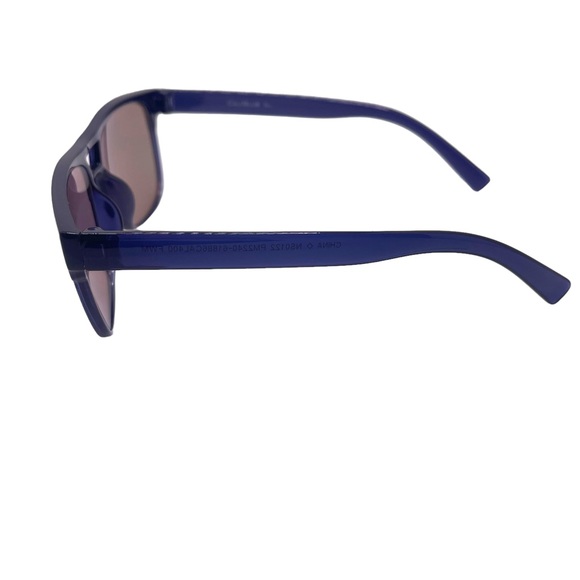 Fashion Sunglasses Deep Cobalt Blue with Pink Mirrored Lens - Picture 4 of 10